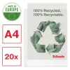 Esselte Recycle Pocket A4, 210 x 297 mm (A4), Transparentna, Polipropylen (PP), Pionowa, Góra, 0,07 mm