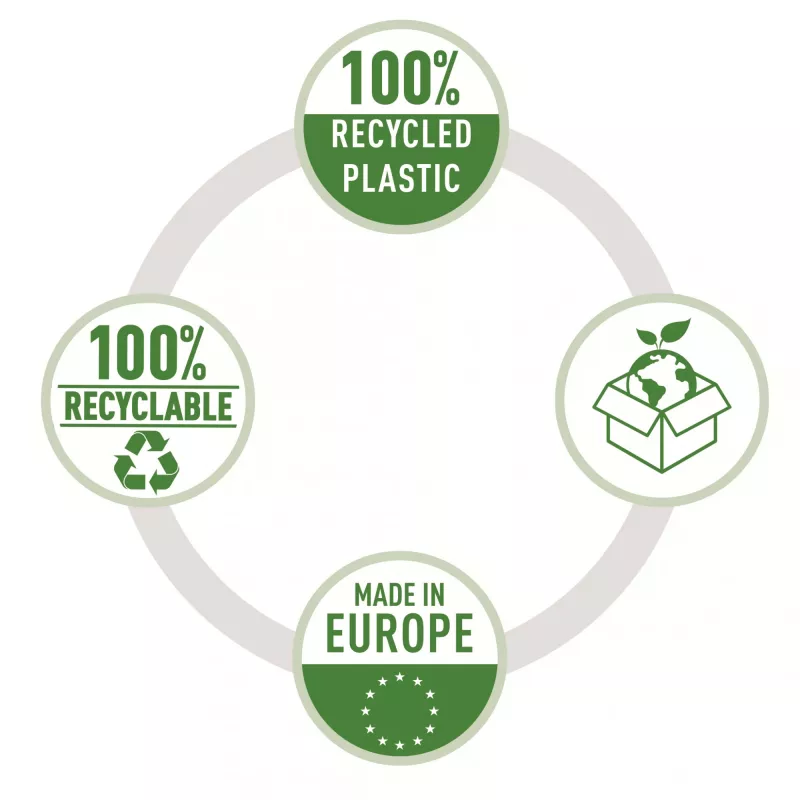 Esselte Recycle Pocket A4, 210 x 297 mm (A4), Transparentna, Polipropylen (PP), Pionowa, Góra, 0,07 mm