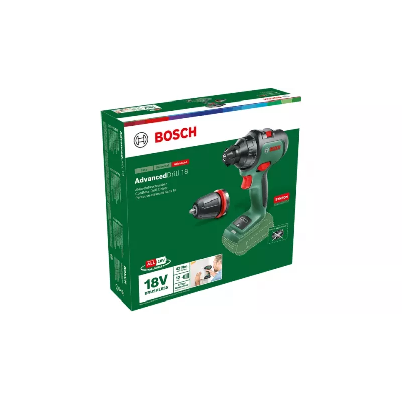 Bosch AdvancedDrill 18 1350 RPM beznarzędziowy 1 kg zielony