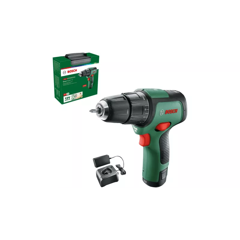 Bosch EasyImpact 12 1300 RPM Keyless 1 kg Czarny, Zielony