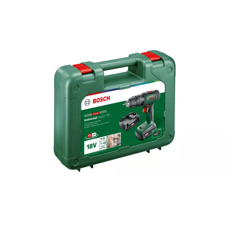 Bosch UniversalImpact 18V 1450 RPM Keyless 1,3 kg Czarny, Zielony, Czerwony