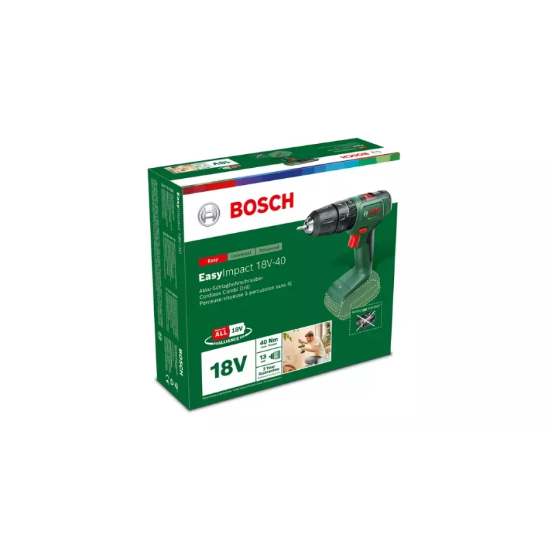 Bosch EasyImpact 18V 40 1630 RPM bezkluczykowy 1,4 kg zielony