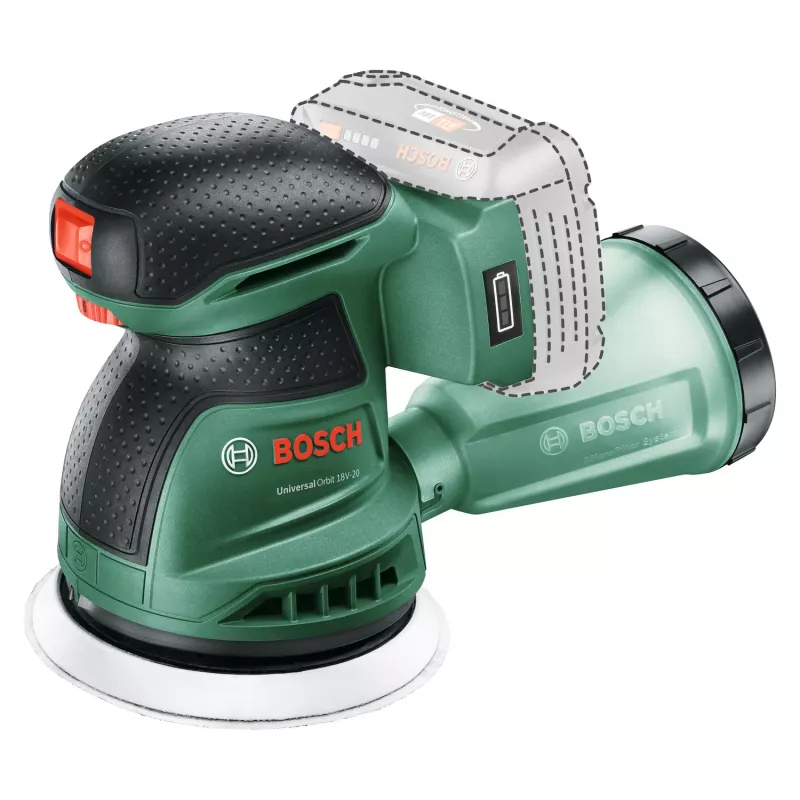 Bosch UniversalOrbit 18V-20 (Baretool), szlifierka oscylacyjna, orbitalna, zielona, Niemcy, akumulatorowa, 18 V