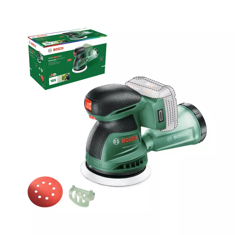 Bosch UniversalOrbit 18V-20 (Baretool), szlifierka oscylacyjna, orbitalna, zielona, Niemcy, akumulatorowa, 18 V