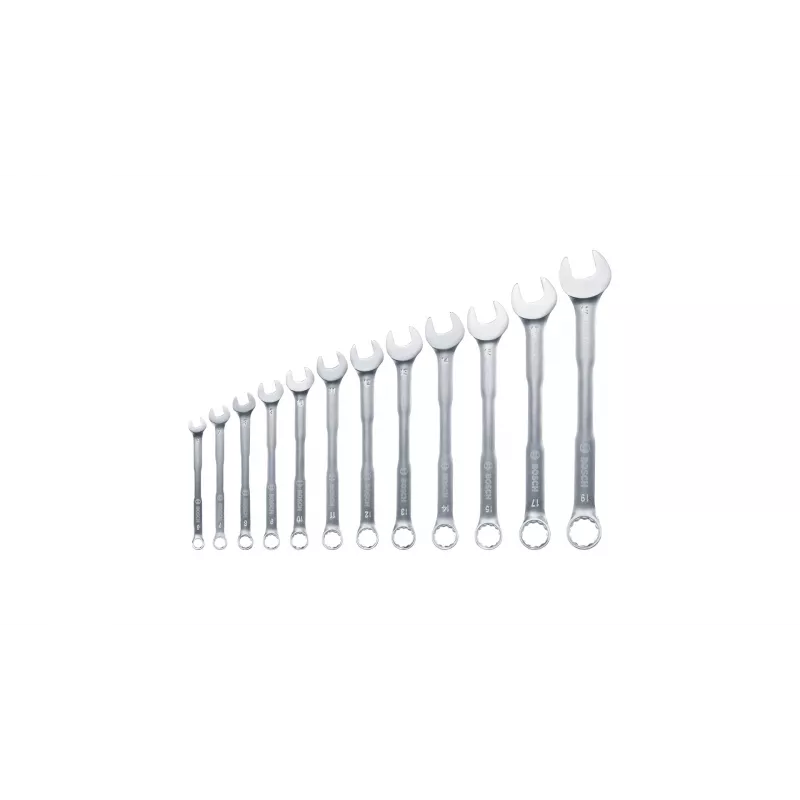 Bosch 1 600 A02 Z9D, 6,7,8,9,10,11,12,13,14,15,17,19 mm, stal nierdzewna, stal chromowo-wanadowa, satynowe, 12 szt.