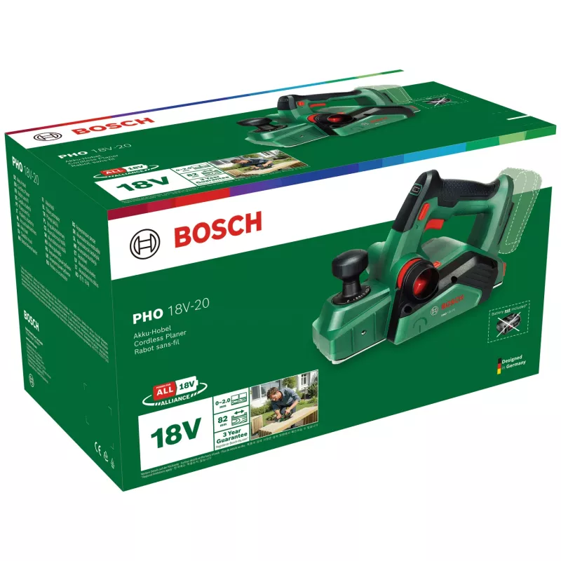 Bosch PHO 18V-20 (samo narzędzie, karton), zielony, 2 mm, bateria, 18 V, 171 mm, 291 mm