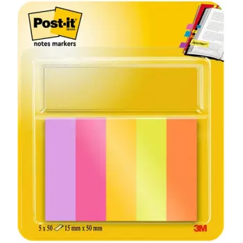 3M 7100259441 papier samoprzylepny Prostokąt Zielony, Pomarańczowy, Różowy, Fioletowy, Żółty 50 arkuszy Samoprzylepny