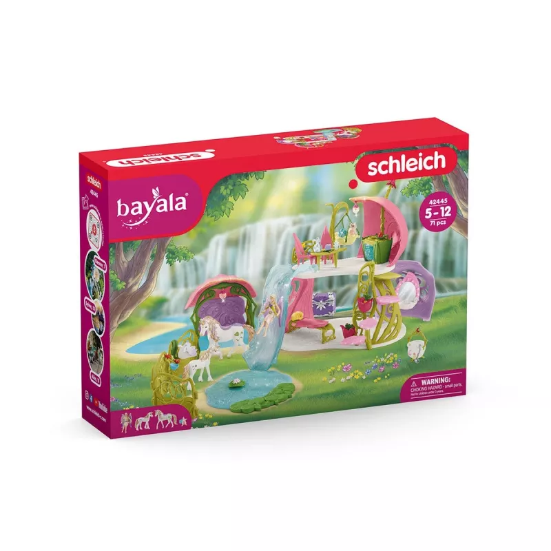 schleich BAYALA Lśniący dom kwiatowy z jednorożcami, jeziorem i stajnią