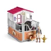 schleich HORSE CLUB Przyczepa dla koni z Tori i Princess, Stajnia dla koni, Konie, 5 lat, Wielokolorowy, Plastik