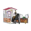 schleich HORSE CLUB Przyczepa dla koni z Tori i Princess, Stajnia dla koni, Konie, 5 lat, Wielokolorowy, Plastik