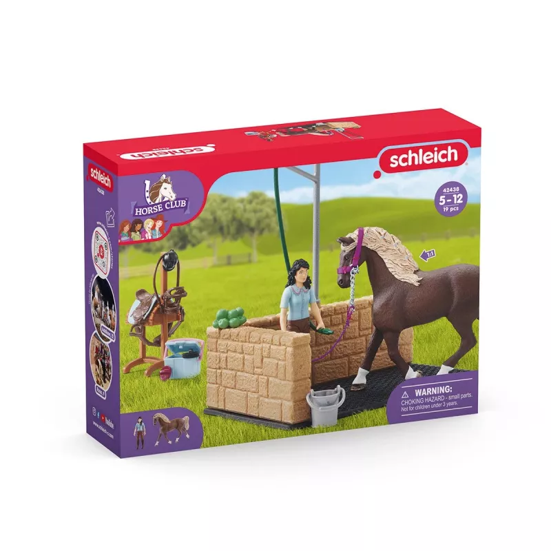 schleich KLUB KONNY Miejsce do mycia z Emily i Luną, Zwierzę, Stajnia dla koni, Konie, 5 lat(a), Wielokolorowy, Tworzywo sztuczne