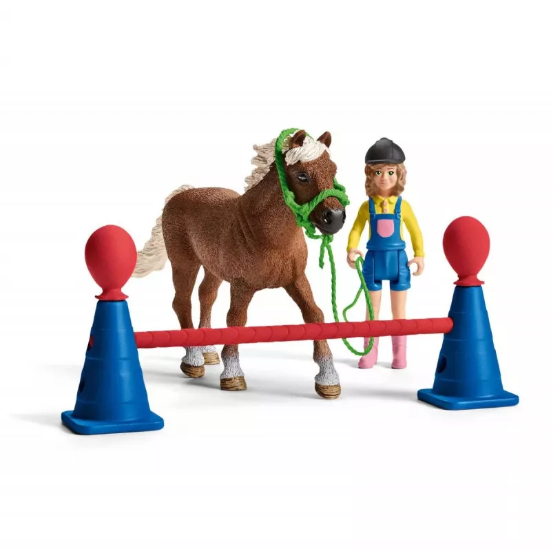 schleich Trening agility dla kucyków, Agility, Zwierzęta gospodarskie / Zabawki rolnicze, 3 lat(a), Wielokolorowy, Plastik