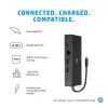 Kompaktowa ładowarka podróżna HP 65 W USB-C cienki, laptop, uniwersalna, 90 V, 47–63 Hz, 65 W, 20 V