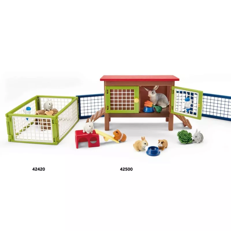 Klatka dla królików i świnek morskich Schleich FARM WORLD 42500