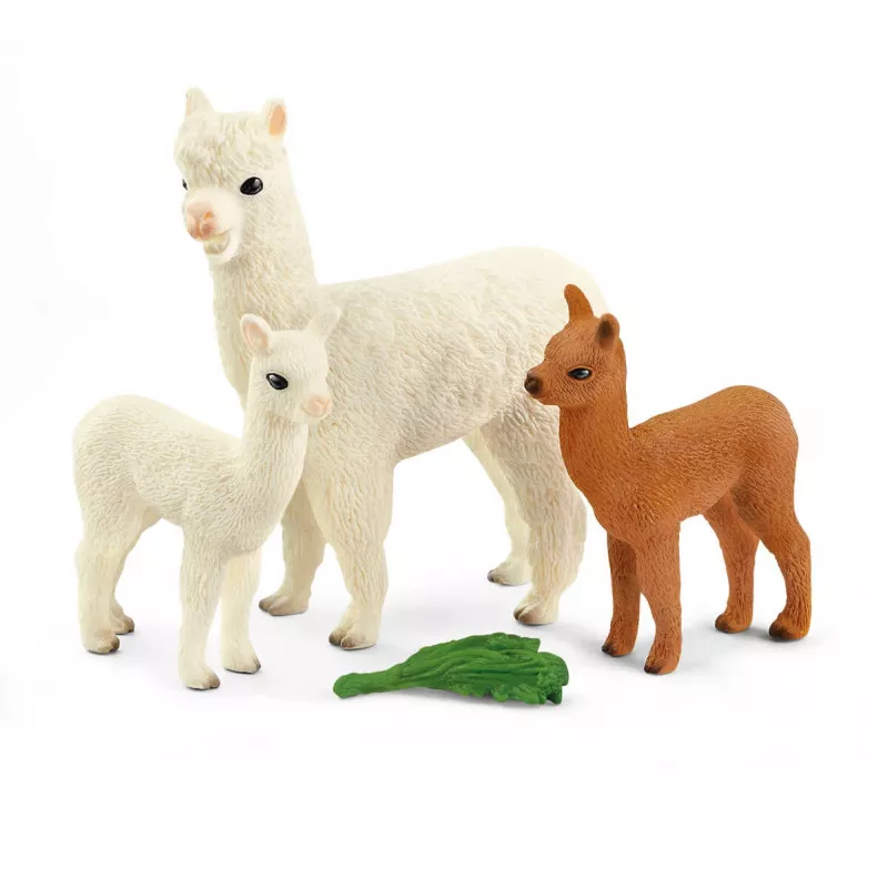 schleich WILD LIFE Zestaw Alpak, 3 lat(a), Wild Life, Brązowy, Zielony, Biały, 3 szt.