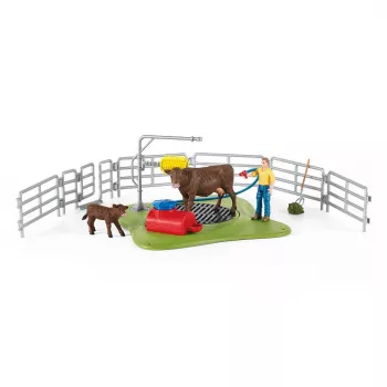 Farm Schleich FARM WORLD Wesoła myjnia dla krów