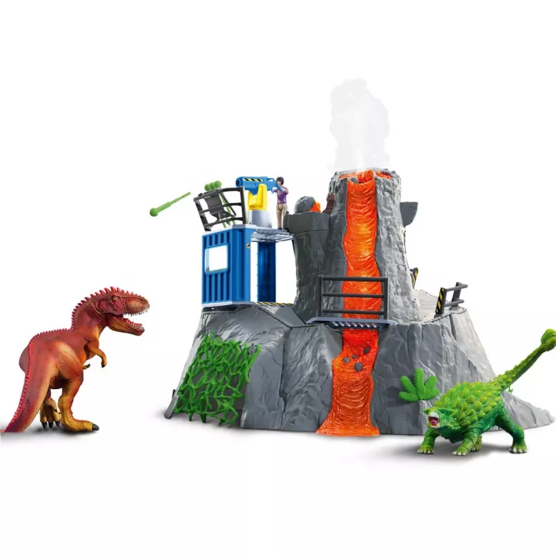 Animal Schleich Dinosaurs Volcano Expedition Base Camp Wielokolorowy 42564