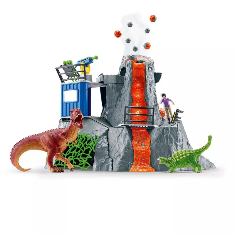 Animal Schleich Dinosaurs Volcano Expedition Base Camp Wielokolorowy 42564