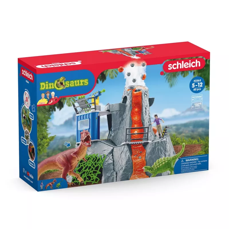 Animal Schleich Dinosaurs Volcano Expedition Base Camp Wielokolorowy 42564