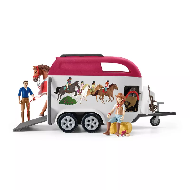 schleich HORSE CLUB Horse Adventures z samochodem i przyczepą, Akcja/Przygoda, Biwakowanie, Konie, 5 lat, Wielokolorowy, Plastik