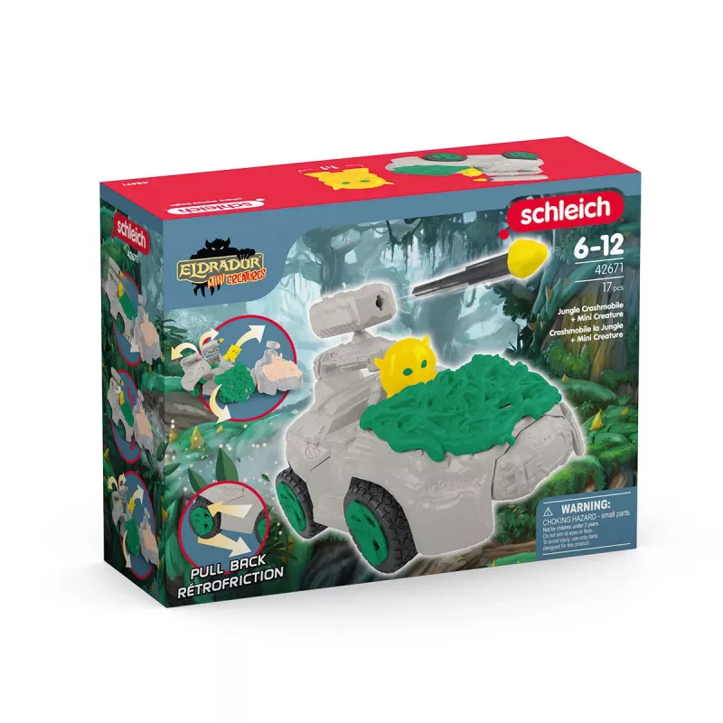 Jungle CrashMobile z Mini Creaturą Schleich 42671 Wielokolorowy