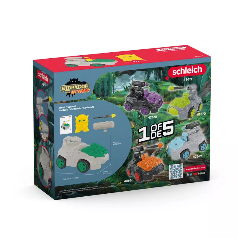 Jungle CrashMobile z Mini Creaturą Schleich 42671 Wielokolorowy