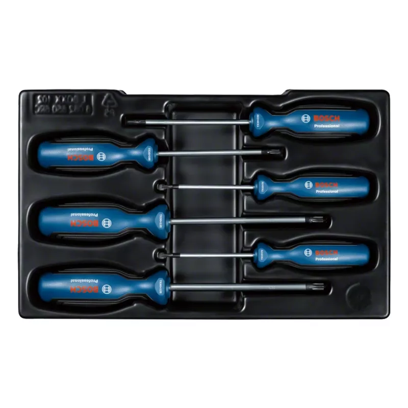 Bosch zestaw 6 profesjonalnych śrubokrętów Torx śrubokręt prosty