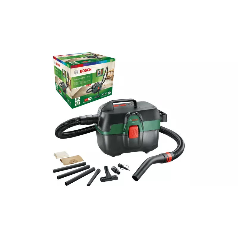 Bosch AdvancedVac 18V-8 8 L Odkurzacz cylindryczny Praca na sucho i mokro Worek na kurz