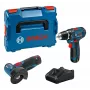 Bosch GSR 12V-15 + GWS 12V-76 +2 akumulatory 2 Ah + GAL 12V-40 (L) Professional bateria