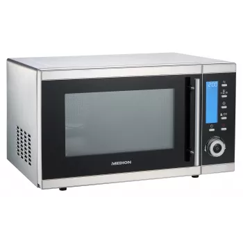 MEDION MD 15501 Czarna, Stal nierdzewna Kuchenka mikrofalowa kombi Blatowa 25 L 900 W