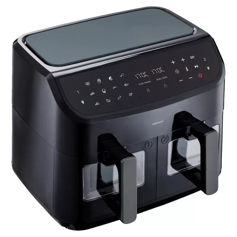 MEDION LIFE P20 Double 8,7 L 2600 W Frytkownica beztłuszczowa Czarny