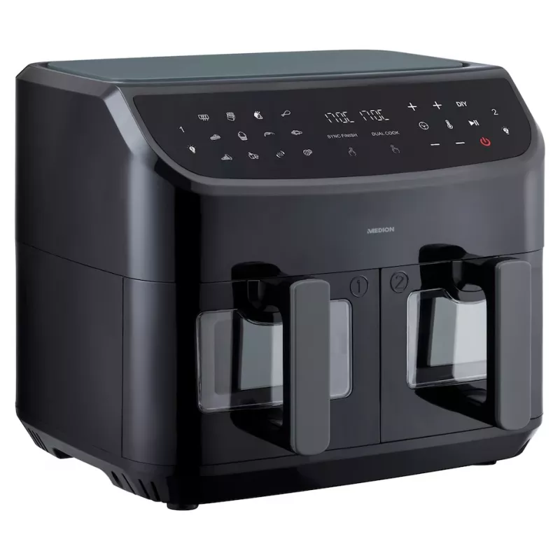 MEDION LIFE P20 Double 8,7 L 2600 W Frytkownica beztłuszczowa Czarny