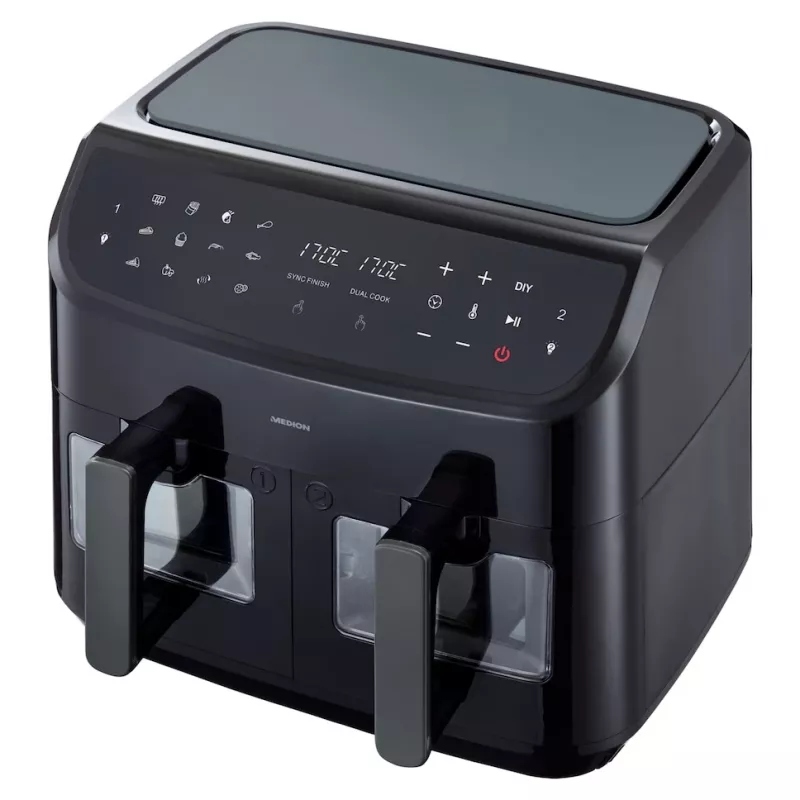MEDION LIFE P20 Double 8,7 L 2600 W Frytkownica beztłuszczowa Czarny