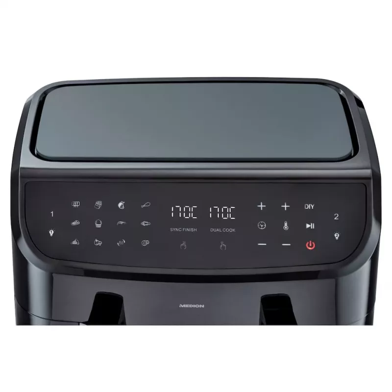 MEDION LIFE P20 Double 8,7 L 2600 W Frytkownica beztłuszczowa Czarny
