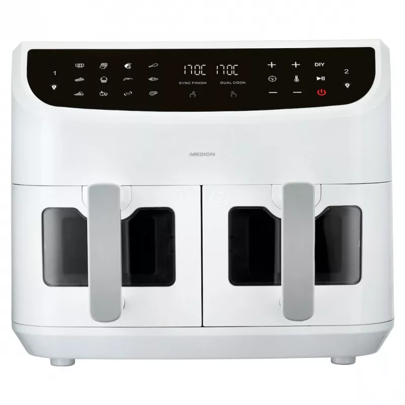 MEDION LIFE P20 Double 8,7 L 2600 W Frytkownica beztłuszczowa Biały