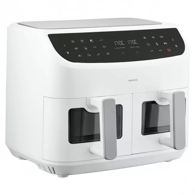 MEDION LIFE P20 Double 8,7 L 2600 W Frytkownica beztłuszczowa Biały