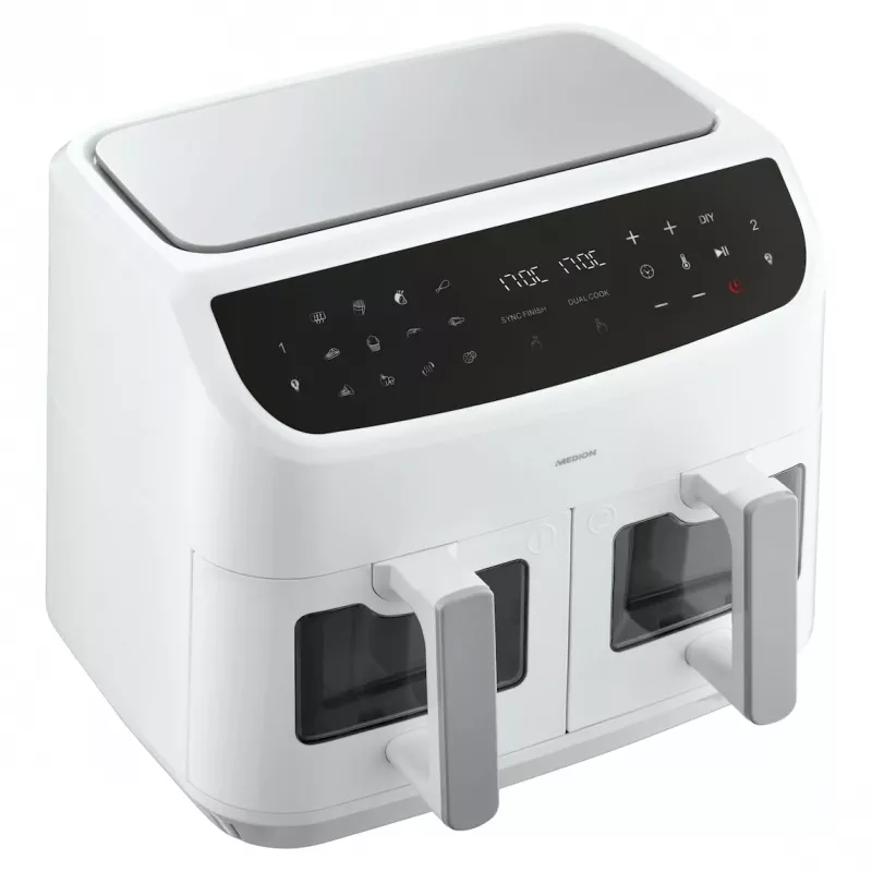 MEDION LIFE P20 Double 8,7 L 2600 W Frytkownica beztłuszczowa Biały