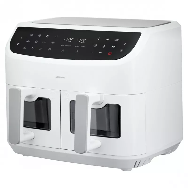 MEDION LIFE P20 Double 8,7 L 2600 W Frytkownica beztłuszczowa Biały