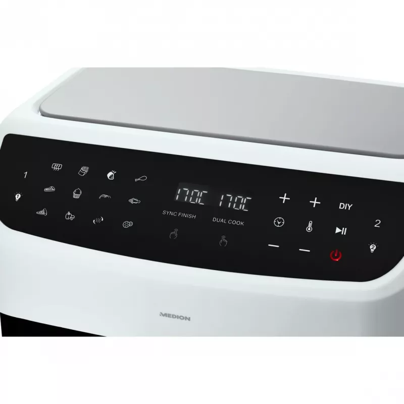 MEDION LIFE P20 Double 8,7 L 2600 W Frytkownica beztłuszczowa Biały