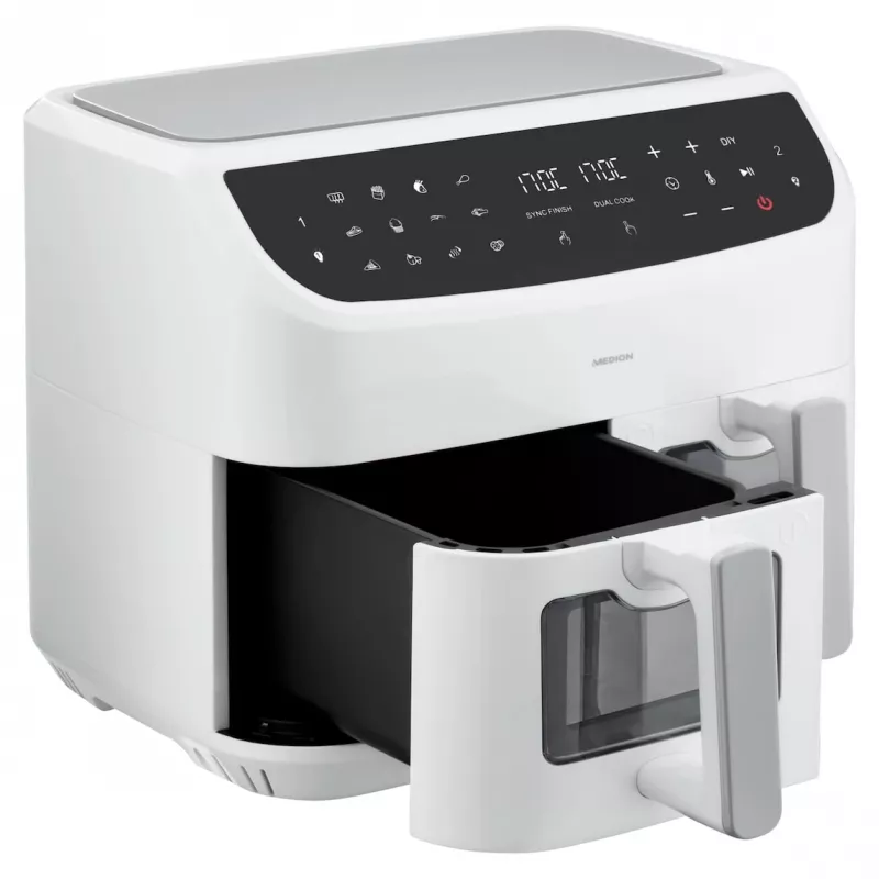 MEDION LIFE P20 Double 8,7 L 2600 W Frytkownica beztłuszczowa Biały