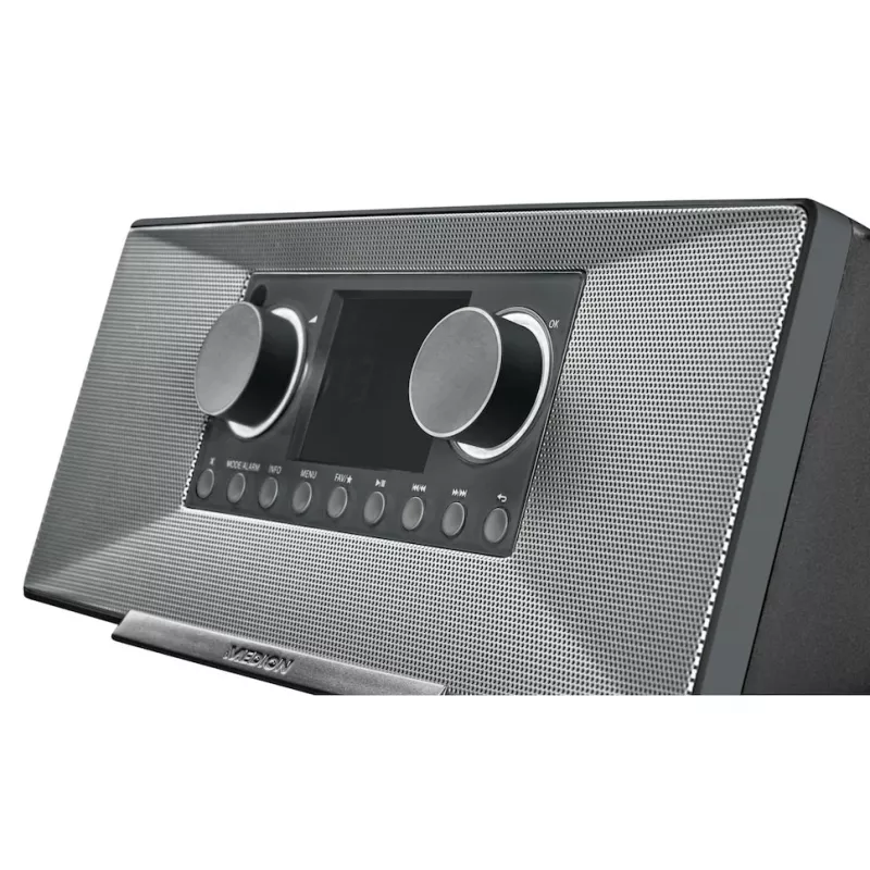 Radio internetowe MEDION LIFE P85333 — DAB+ / FM, 12 W RMS, wyświetlacz 2,8 cala TFT, Wi‑Fi 802.11a/b/g, gniazdo 3,5 mm, szary