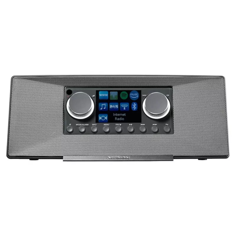 Radio internetowe MEDION LIFE P85333 — DAB+ / FM, 12 W RMS, wyświetlacz 2,8 cala TFT, Wi‑Fi 802.11a/b/g, gniazdo 3,5 mm, szary