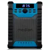 Przenośne radio cyfrowe MEDION LIFE E65895 (MD 43895) — tuner PLL, 10 W RMS, LCD, Bluetooth 10 m, IP54, antena zewnętrzna, czarny/niebieski