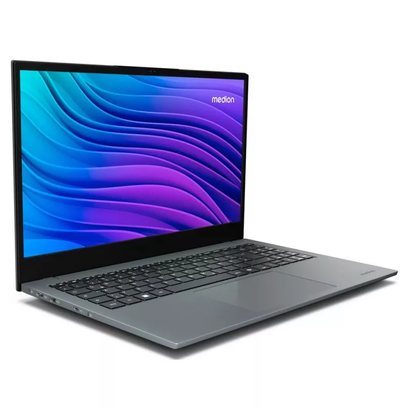 MEDION E15443 Intel Core Ultra 5 125H Laptop 39,6 cm (15,6 cala) Full HD 16 GB DDR5-SDRAM 512 GB SSD Windows 11 Home Szary