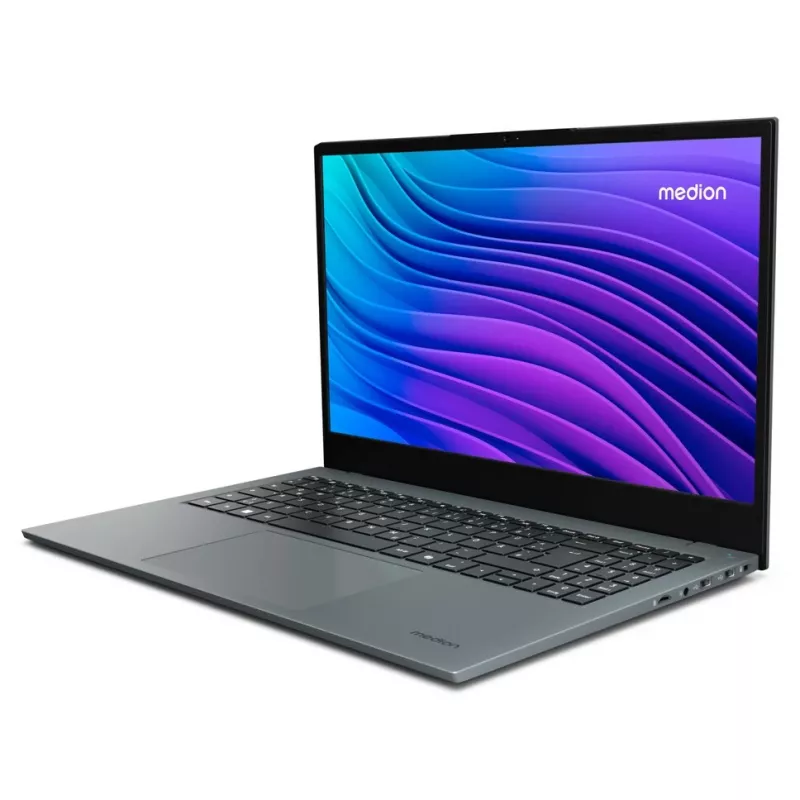 MEDION E15443 Intel Core Ultra 5 125H Laptop 39,6 cm (15,6 cala) Full HD 16 GB DDR5-SDRAM 512 GB SSD Windows 11 Home Szary