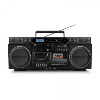 System muzyczny MEDION LIFE P66538 — 20 W, głośniki 2-drożne, DAB+/FM/PLL, Bluetooth, wyświetlacz LCD, czarny