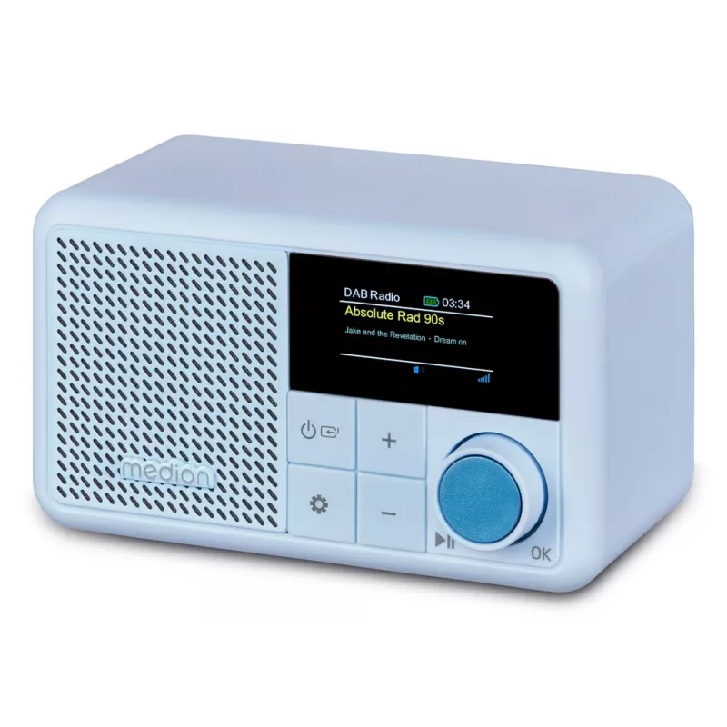 MEDION LIFE S66822 Przenośne cyfrowe radio w kolorze aqua