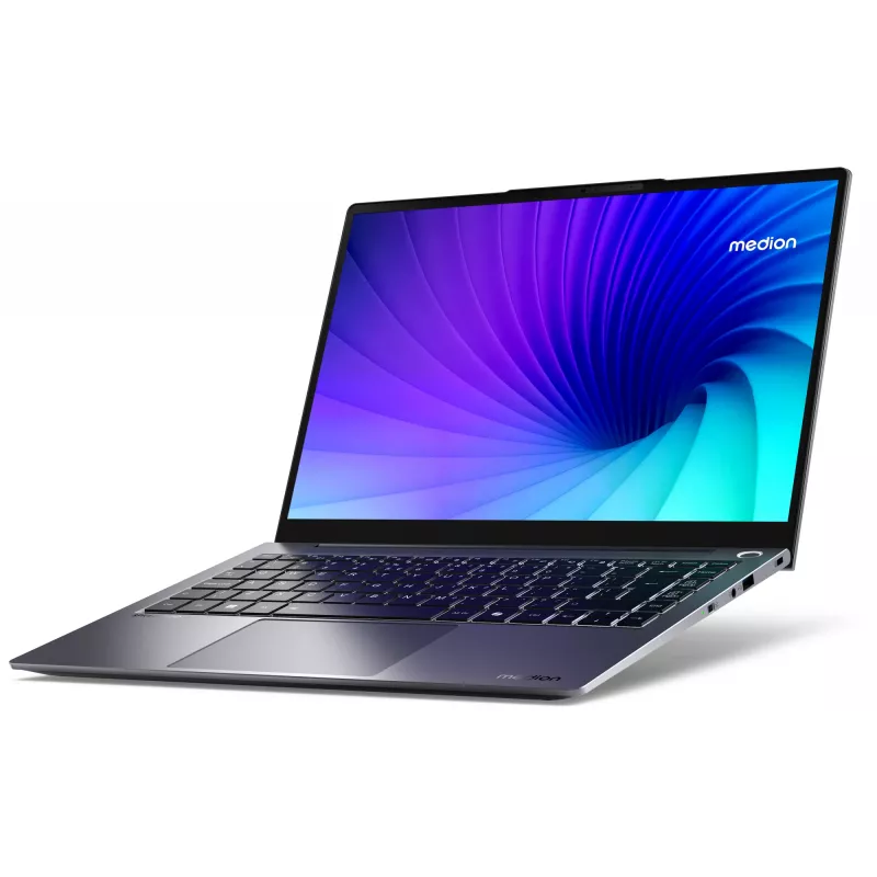 MEDION SPRCHRGD 14 S1 Elite MD62637 Snapdragon X1E-78-100 Laptop 35,6 cm (14 cali) WQXGA+ 16 GB LPDDR5-SDRAM 512 GB SSD Wi-Fi 6E (802.11ax) Windows 11 Home US English Szary