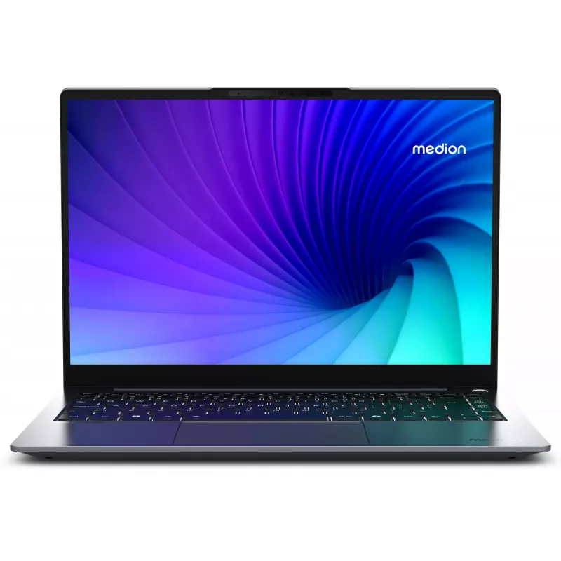 MEDION SPRCHRGD 14 S1 Elite MD62637 Snapdragon X1E-78-100 Laptop 35,6 cm (14 cali) WQXGA+ 16 GB LPDDR5-SDRAM 512 GB SSD Wi-Fi 6E (802.11ax) Windows 11 Home US English Szary
