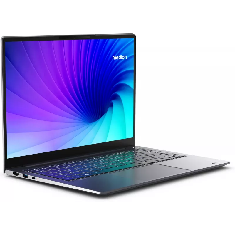 MEDION SPRCHRGD 14 S1 Elite MD62637 Snapdragon X1E-78-100 Laptop 35,6 cm (14 cali) WQXGA+ 16 GB LPDDR5-SDRAM 512 GB SSD Wi-Fi 6E (802.11ax) Windows 11 Home US English Szary